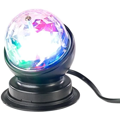 Imagen de Lunartec Bolas de espejos Bola disco: Luz disco LED, Rotación 360, Efectos color RGB (DIRIGIÓ fiesta, lámpara, baliza giratoria)