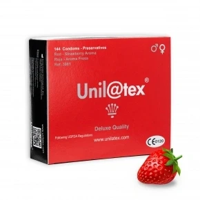 Imagen de Condones Unilatex con sabor a fresa 144 uds