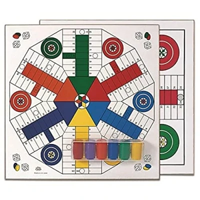 Imagen de Cayro Tablero Parchís para 4 y 6 Jugadores de Madera Juego Mesa Familiar Tradicional Duradero Fácil Transportar Diversión Garantizada