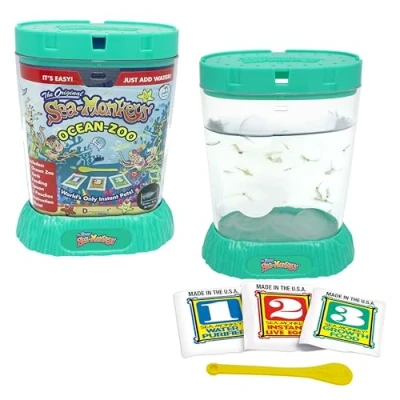 Imagen de The Original Sea Monkeys Acuario Ocean Zoo Kit Educativo de Ciencia para Cultivar Tus propias Mascotas Increíbles experimentos científicos niños Cultiva Color al