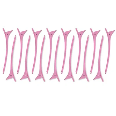 Imagen de K Pro Pinzas para el Pelo 15 Pico de Pato Rosa Seleccionar Cabello Peluquería