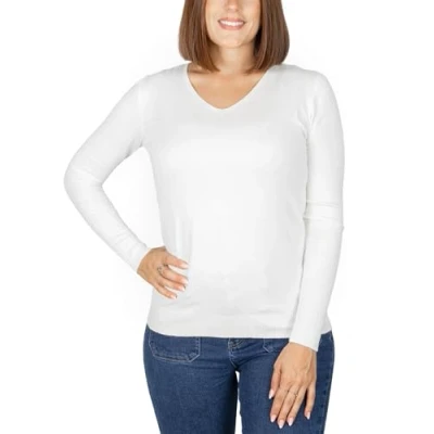 Imagen de Jersey de Punto Fino para Mujer, Sueter Manga Larga Invierno, Otoño, Cuello Redondo. Talla XL