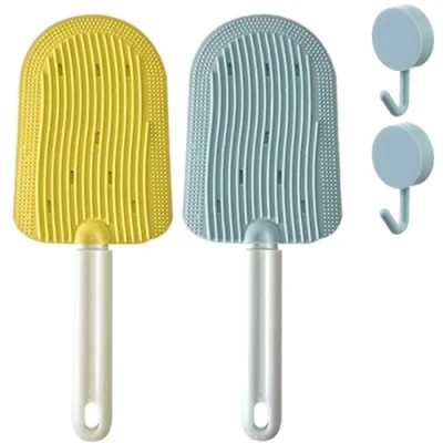 Imagen de Cat Tongue Comb, Celery Pets Brush, Brushes For Indoor Cats, Brush Shedding, Comb Shedding (Yellow+Blue)