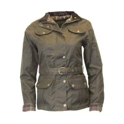 Imagen de Walker and Hawkes Florence Chaqueta Encerada para Mujer con cinturón y 4 Bolsillos Verde Oliva EU 40 (UK 12)