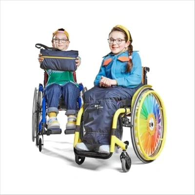 Imagen de MyBlanket Silla de ruedas compacta para invierno, acogedora con forro polar cálido, resistente al viento y agua, permanece sentado, protección las piernas, cubierta lluvia, usuarios