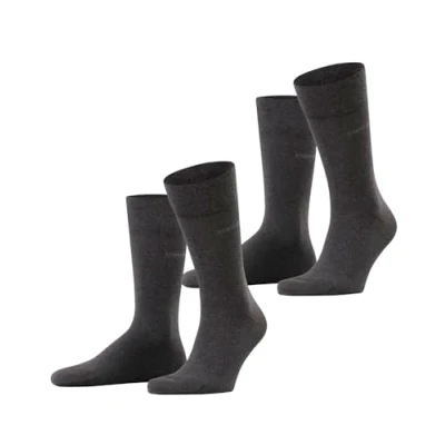 Imagen de ESPRIT Basic Easy 2 Pack M SO algodón unicolor pares, Calcetines Hombre, Gris (Anthracite Melange 3080), 43 46
