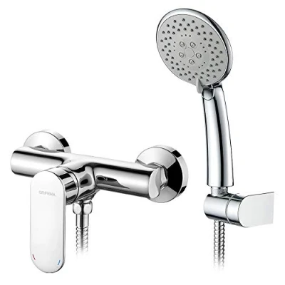 Imagen de GRIFEMA Berlin Grifo monomando ducha con alcachofa manguera y soporte Cromo