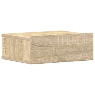 Imagen de vidaXL Mesita de Noche Flotante Contrachapada Hogar Elegante Clásica Moderna Práctica Duradera Resistente Funcional Útil Color Roble Sonoma 40x30x15cm