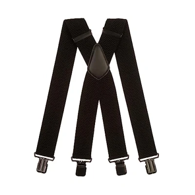 Imagen de Olata Tirantes de Hombre Extra Anchos En X con Tela Gruesa 5 cm. Negro (Clips Negros)