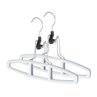 Imagen de Whitmor Perchas holgadas Sure Grip S, Caucho Plástico, Cromado, Blanco y Azul, Conjunto De 2, 2 Unidades