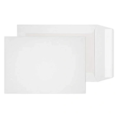 Imagen de Purely Packaging Paquete de sobres autoadhesivos con refuerzo (C5, 229 x 162 mm, 125 unidades), color blanco