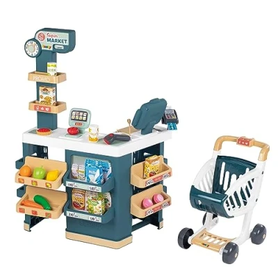 Imagen de Smoby Cocina Infantil Evolutiva con Sonidos, Encimera Elevable hasta 8cm Extra, 31 Accesorios, 4 Electrodomésticos, Juguete Niños Niñas A Partir de 3 años (7600312308)