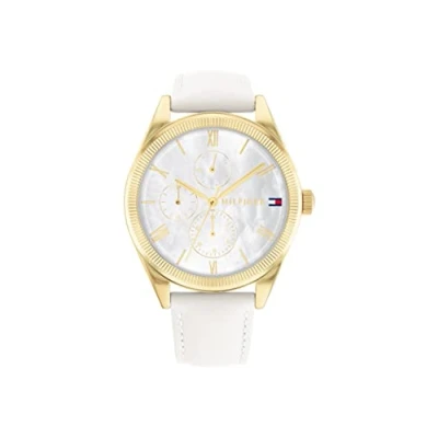 Imagen de Tommy Hilfiger GP CASE AND Bezel MOP DIAL WITH Accents Cronógrafo, Mujer, Talla: One Size, Gold coloured