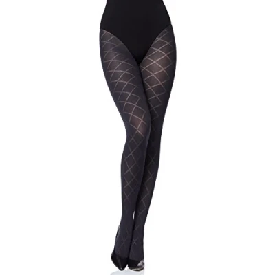 Imagen de Merry Style Medias Opacas para mujeres con Estampado Pantys dibujos Lencería liguero Sexy Mujer MS 328 60 DEN (Grafito, M)