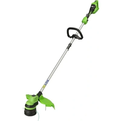 Imagen de Greenworks Cortabordes Inalámbrico 48V(2x24V) 33cm sin Batería y Cargador, Dispositivo de Corte Guiado Parachoque, Modo Hi/Low GD24X2LT