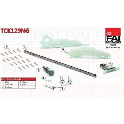 Imagen de FAI AutoParts TCK129NG Juego de Cadena distribución sin juntas, ruedas dentadas Símplex, pasadores MINI: Hatchback, Countryman