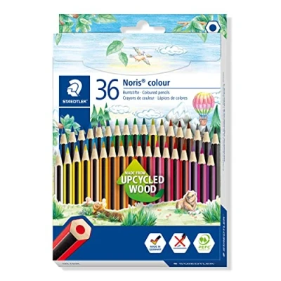 Imagen de Staedtler Noris 185 CD36 Lápices Ecológicos, Caja Con 36 de Colores Variados, Multicolor