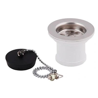 Imagen de Fregadero de la cocina canasta acero inoxidable colador residuos 1 1/2 &quot;d 50 mm con enchufe