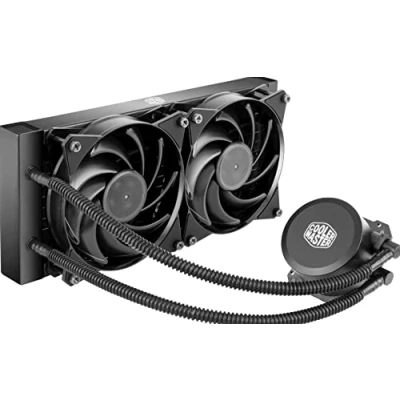 Imagen de Cooler Master MasterLiquid Lite 240 Refrigeración a Liquido CPU, Bomba de Disipación Dual y Doble Ventilador Aire 120 mm, color Negro