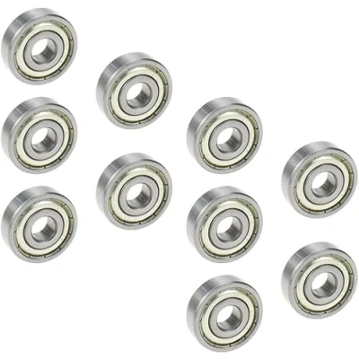 Imagen de TUZUK 10 unidades 6200ZZ rodamientos sellados x 30 9 mm prelubricados/acero cromado/metal doble junta, 6200Z rígidos de bolas