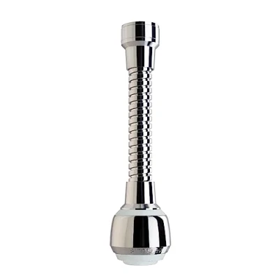 Imagen de Siroflex 2510/1S Milady Ducha para fregadero de cocina con Atomizador largo flexible latón Made in Italy Grifo aireador cromo blanco grifos