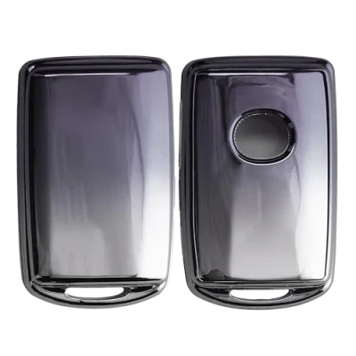 Imagen de kwmobile Carcasa para Mando Compatible con Mazda 3 Botones CX30 CX50 CX60 CX90 MX 30 Funda Llaves de Coche TPU Gris Oscuro/Plata