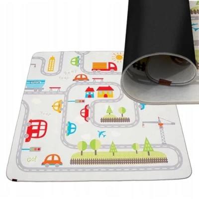 Imagen de HAMUR HOME Alfombra De Juegos para Bebés Bebé Niños 150 X Cm Ideal Habitaciones Infantiles Salas Y Lavadoras Carpeta Infantil Lavable (Road)
