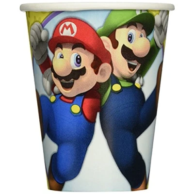 Imagen de Super Mario 8 unidades vasos de cartón Por 266 ml Cups
