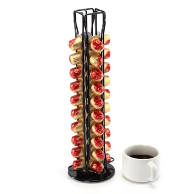Imagen de SYSYLY Soporte para cápsulas de Café (40 Piezas),Dispensador Capsulas,Organizador Almacenamiento café,360 Giratorio.
