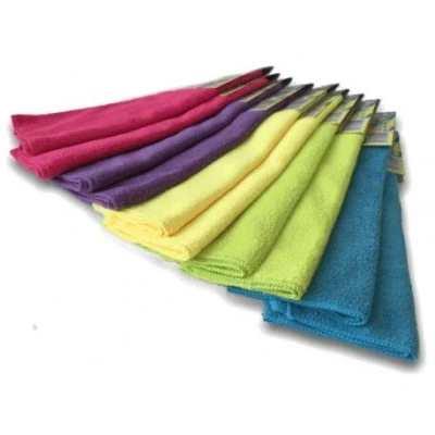 Imagen de Clim Profesional 10 Bayetas de Microfibra Multiusos Colores Variados en 30x40 cms. Pack uds. para Todas Superficies.
