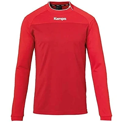 Imagen de Kempa Prime Longsleeve Camiseta De Balonmano Cuello Asimétrico, Hombre, Rojo Chili/Rojo, L