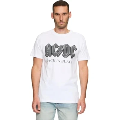 Imagen de Mister Tee ACDC BACK IN Black Camiseta estampada, Hombre, Talla: Medium, White