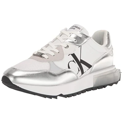 Imagen de Calvin Klein Magalee, Zapatillas Mujer, Blanco Plateado 040, 38 EU