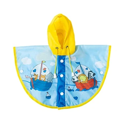 Imagen de Heless Animals 2172 Capa Impermeable para muñecas de 35 a 45 cm, Einfarbig, Color Azul Claro, Amarillo, cm (2172)