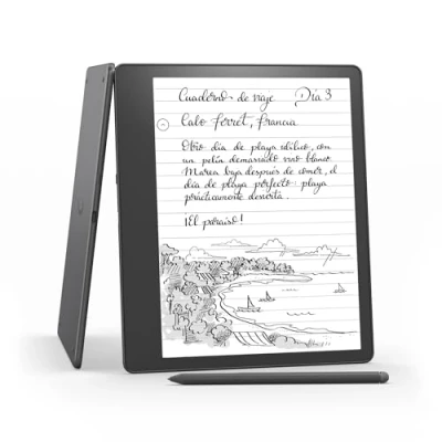 Imagen de Kindle Scribe, el primer que a la vez es un cuaderno digital, todo en uno, Con 32 GB de almacenamiento y una pantalla Paperwhite 10,2&quot; 300 ppp lápiz premium
