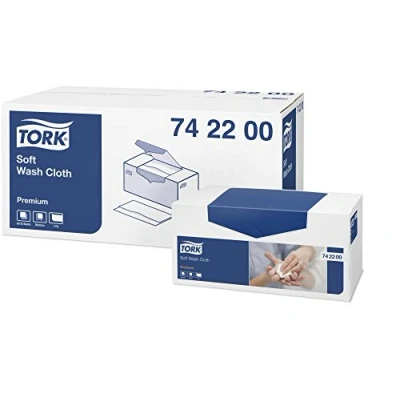 Imagen de Tork Advanced Washcloth, soft, 1 plywhite, 32 x 30 cm, OO, 1080 (8x135)/case