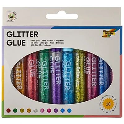 Imagen de GLOREX Folia Bringmann M PEG.PURPURINA 10col.9,5c , color/modelo surtido