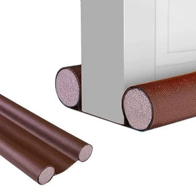 Imagen de Burlete Bajo Puerta. Doble para Puertas y Ventanas, de Polipiel, Ajustable entre 32 94cm. Aislamiento Acústico, Reductor Frio/Calor, Bloqueo Viento, Luz, Polvo, Insectos.