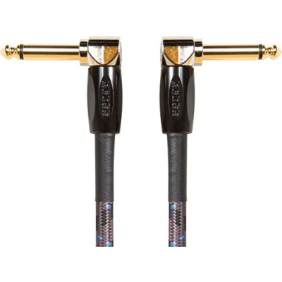 Imagen de BOSS BIC 1AA Studio Grade Instrument cable, Patch/pedal right angle 1/4 inch connectors, 1 ft/30 cm length