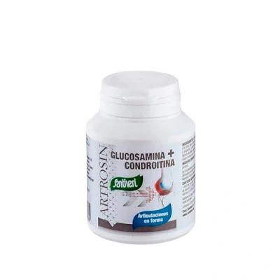 Imagen de SANTIVERI Artrosin, Complemento Alimenticio, con Glucosamina, Condroitina, Vitaminas C y D Selenio, Contribuye a Mantener las Articulaciones Huesos en Condiciones Normales 120 Comprimidos