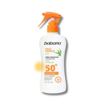 Imagen de Babaria Pistola Proteor Solar Sensibles Spf50+, Blanco, 200 Mililitros