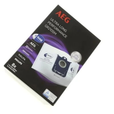 Imagen de AEG GR210S S bag Ultra Long Performance bolsas para aspiradora (3 sintéticas XXL una aspiración duradera alta, filtración óptima, cierre higiénico, 5 litros de volumen, color blanco)