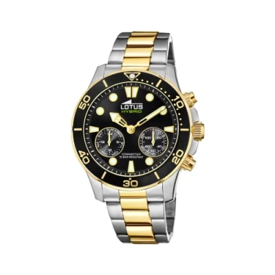 Imagen de Lotus Reloj Modelo 18801/2 de la colección Connected, Caja 44,5 mm Negro con Correa Acero Bicolor para Caballero
