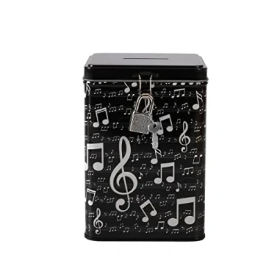 Imagen de I TOTAL® Hucha Divertida con candado y Llave, de Metal Cierre (Music)