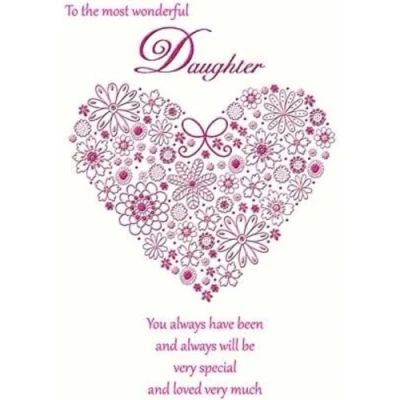 Imagen de Tarjeta de Cumpleaños contemporánea para hija, Felicitacion 9 x 6 pulgadas Piccadilly Greetings