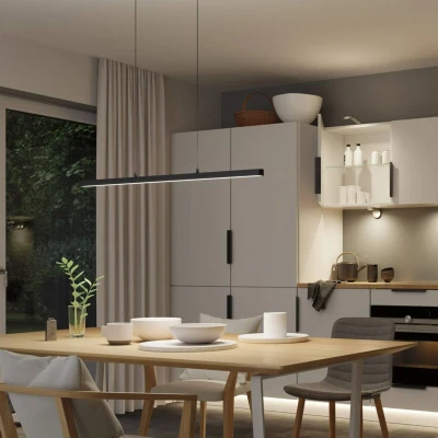 Imagen de Paulmann 79885 Luminaria colgante LED Smart Home Zigbee Lento Tunable White 3x2100lm 3x13,5W negro mate regulable péndulo