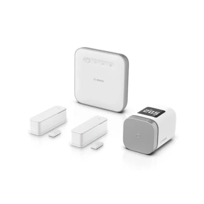 Imagen de Bosch Smart Home Paquete básico de Clima Interior II, Control climatización y calefacción eficiente, Compatible con Apple Homekit, Amazon Alexa Asistente Google
