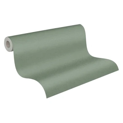 Imagen de A.S. Création Papel pintado Liso Ethnic Origin tejido no 10.05 m x 0.53 Verde Fabricado en Alemania 371787 37178 7