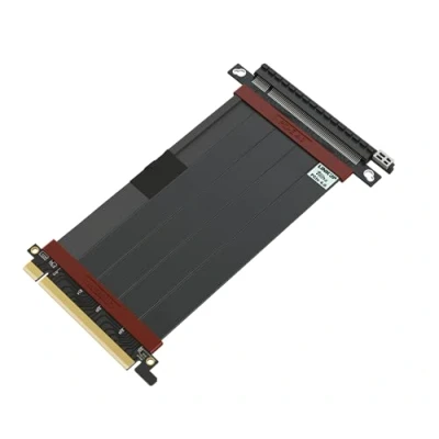 Imagen de LINKUP Cable Montante Ultra PCIe 4.0 X16 [Testado en RTX4090 RX6950XT x570 B550 Z690] Montaje Vertical Blindado Gaming PCI Express Gen4┃Enchufe Straight (15cm) Compatible con 3.0 Gen3 y TT