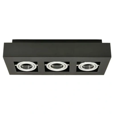 Imagen de EDO, foco de techo Orientable OSMIN 3, negro, 3x35W, GU10, aplique interior, ampara focos techo, 3 puntos, pared luz salon, EDO777426